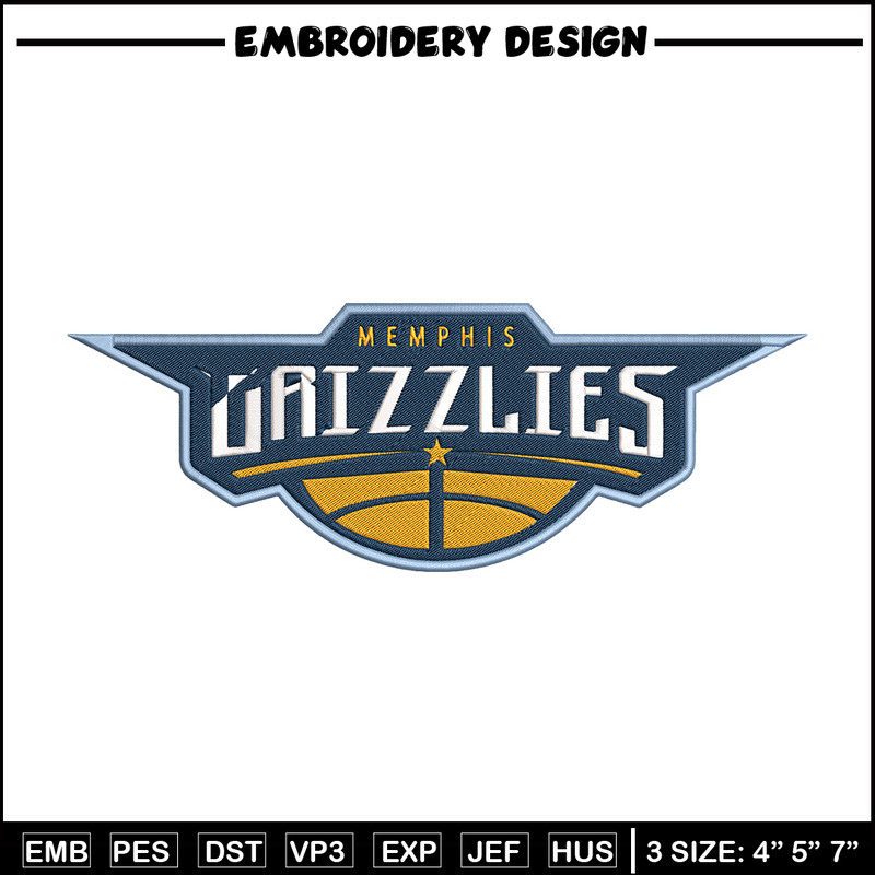 Memphis Grizzlies logo embroidery design, NBA embroidery,Sport embroidery, Embroidery design,Logo sport embroidery.jpg
