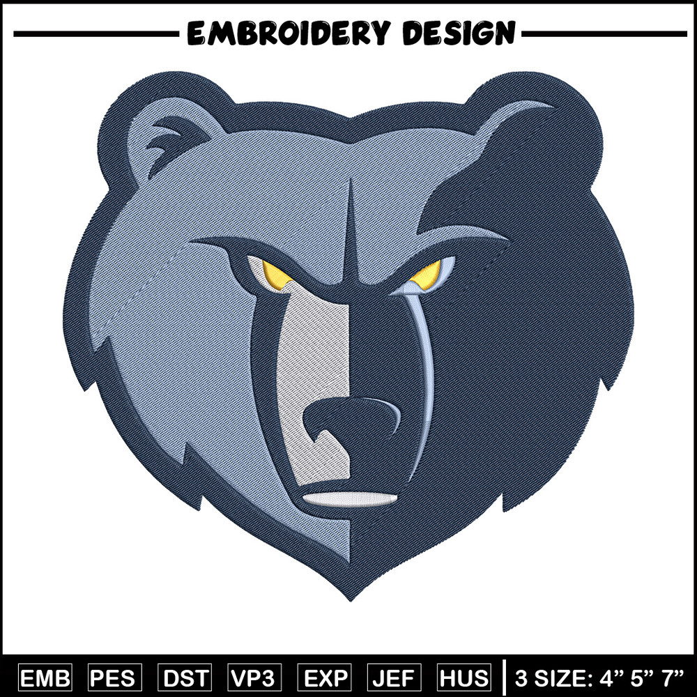 Memphis Grizzlies mascot embroidery design, NBA embroidery, Sport embroidery,Embroidery design, Logo sport embroidery.jpg