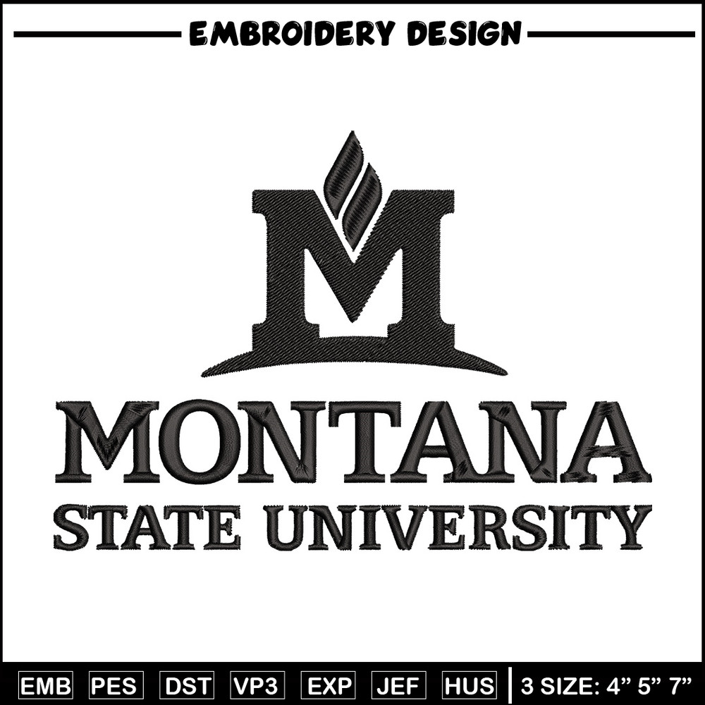Montana State logo embroidery design, University embroidery, Sport embroidery, logo sport embroidery, Embroidery design.jpg