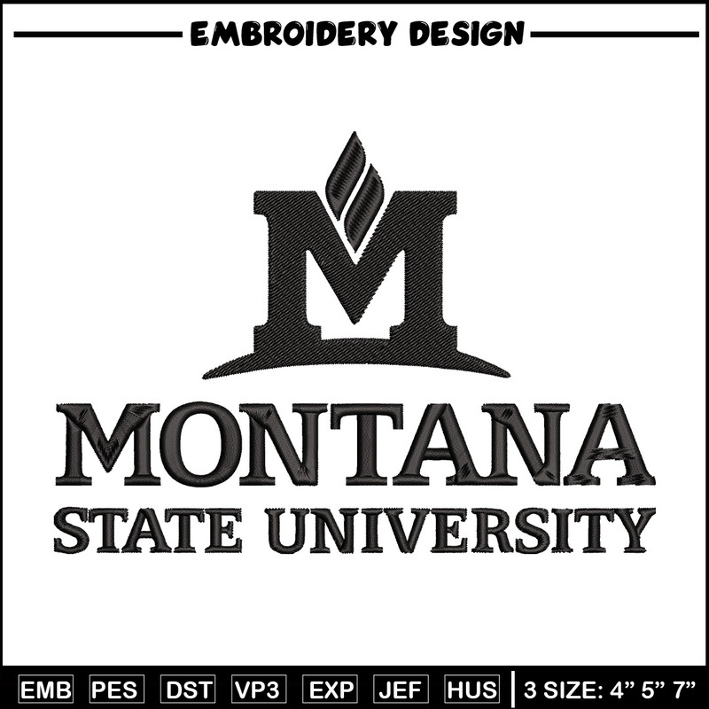 Montana State logo embroidery design, University embroidery, Sport embroidery, logo sport embroidery, Embroidery design.jpg