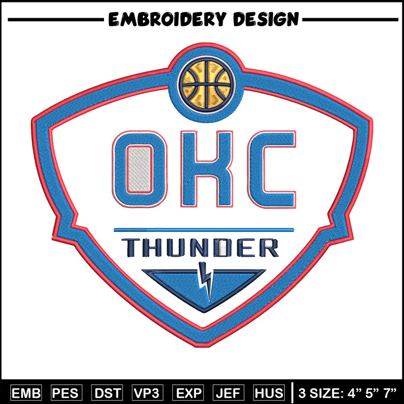 Oklahoma City Thunder logo embroidery design,NBA embroidery,Sport embroidery,Embroidery design, Logo sport embroidery..jpg
