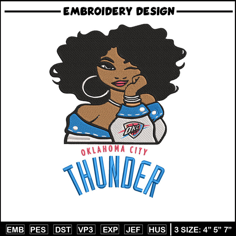 Oklahoma Thunder girl embroidery design, NBA embroidery, Sport embroidery, Embroidery design, Logo sport embroidery..jpg
