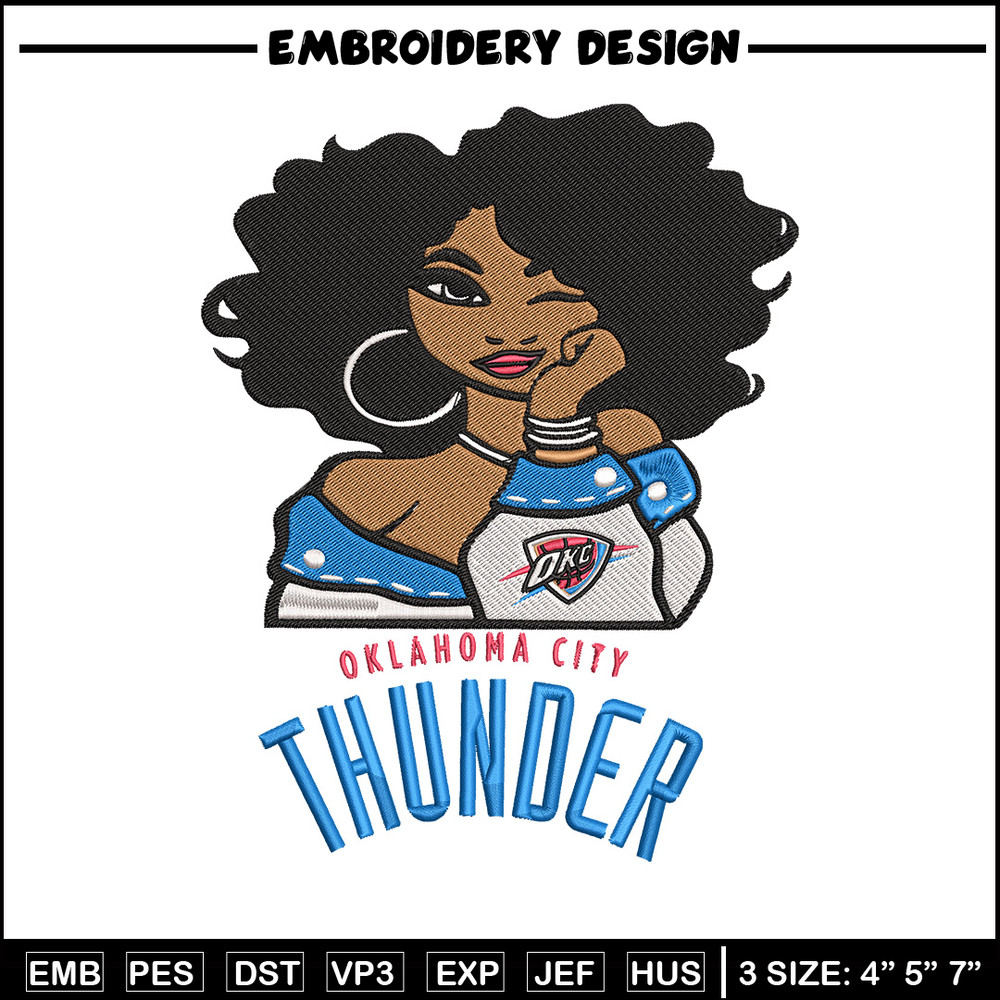 Oklahoma Thunder girl embroidery design, NBA embroidery, Sport embroidery, Embroidery design, Logo sport embroidery.jpg