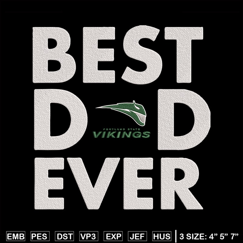 Portland State poster embroidery design, NCAA embroidery, Embroidery design, Logo sport embroidery, Sport embroidery.jpg