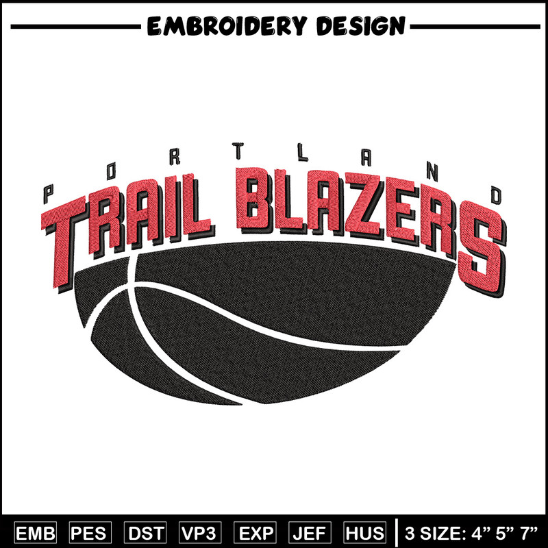 Portland Trail Blazers no 1 embroidery design,NBA embroidery, Sport embroidery,Embroidery design, Logo sport embroidery.jpg