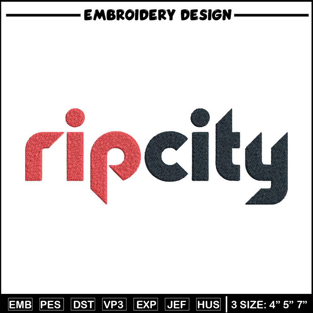 Portland Trail Blazres logo embroidery design,NBA embroidery, Sport embroidery, Embroidery design,Logo sport embroidery.jpg