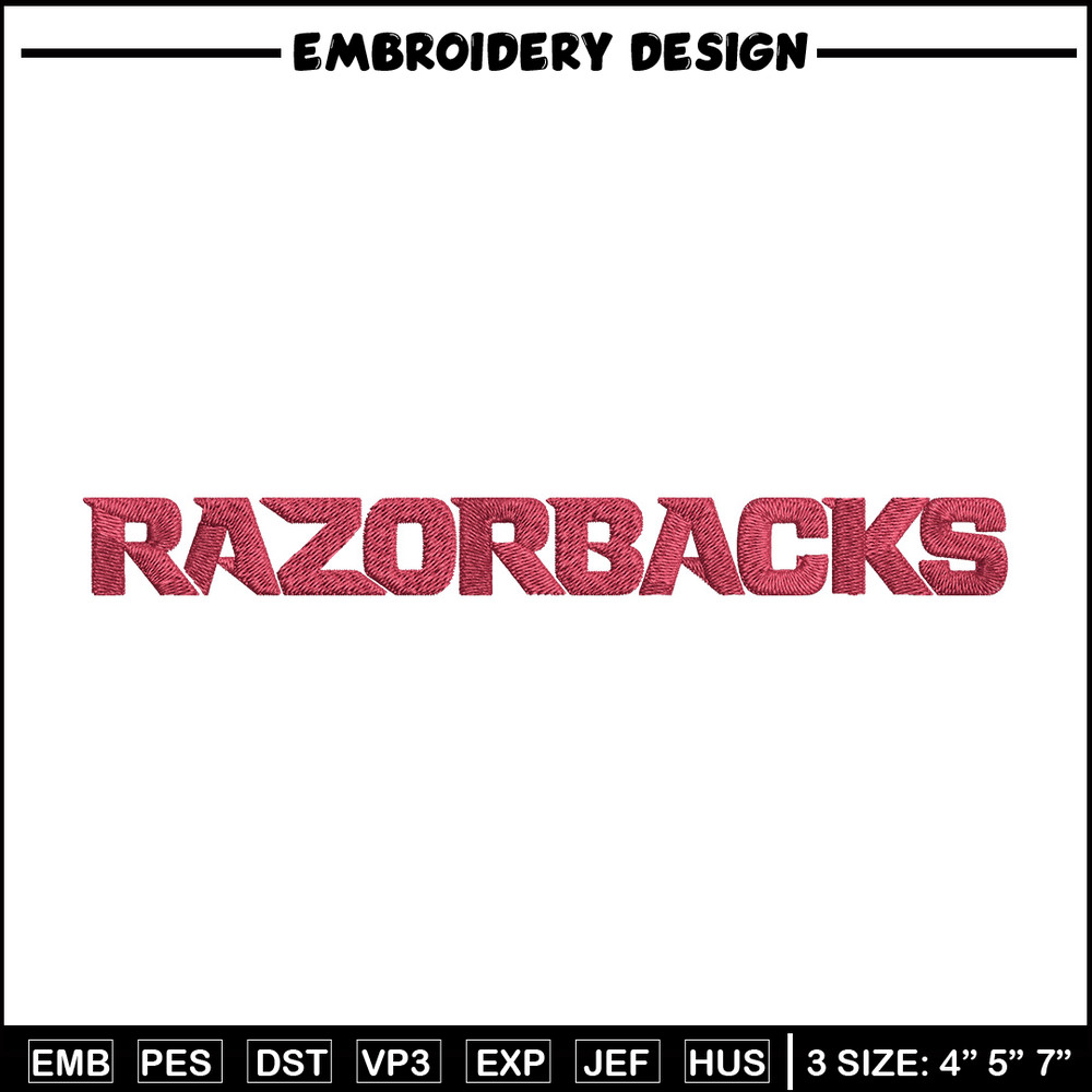 Razorbacks Logo embroidery design, Logo embroidery, Sport embroidery, logo sport embroidery, Embroidery design.jpg
