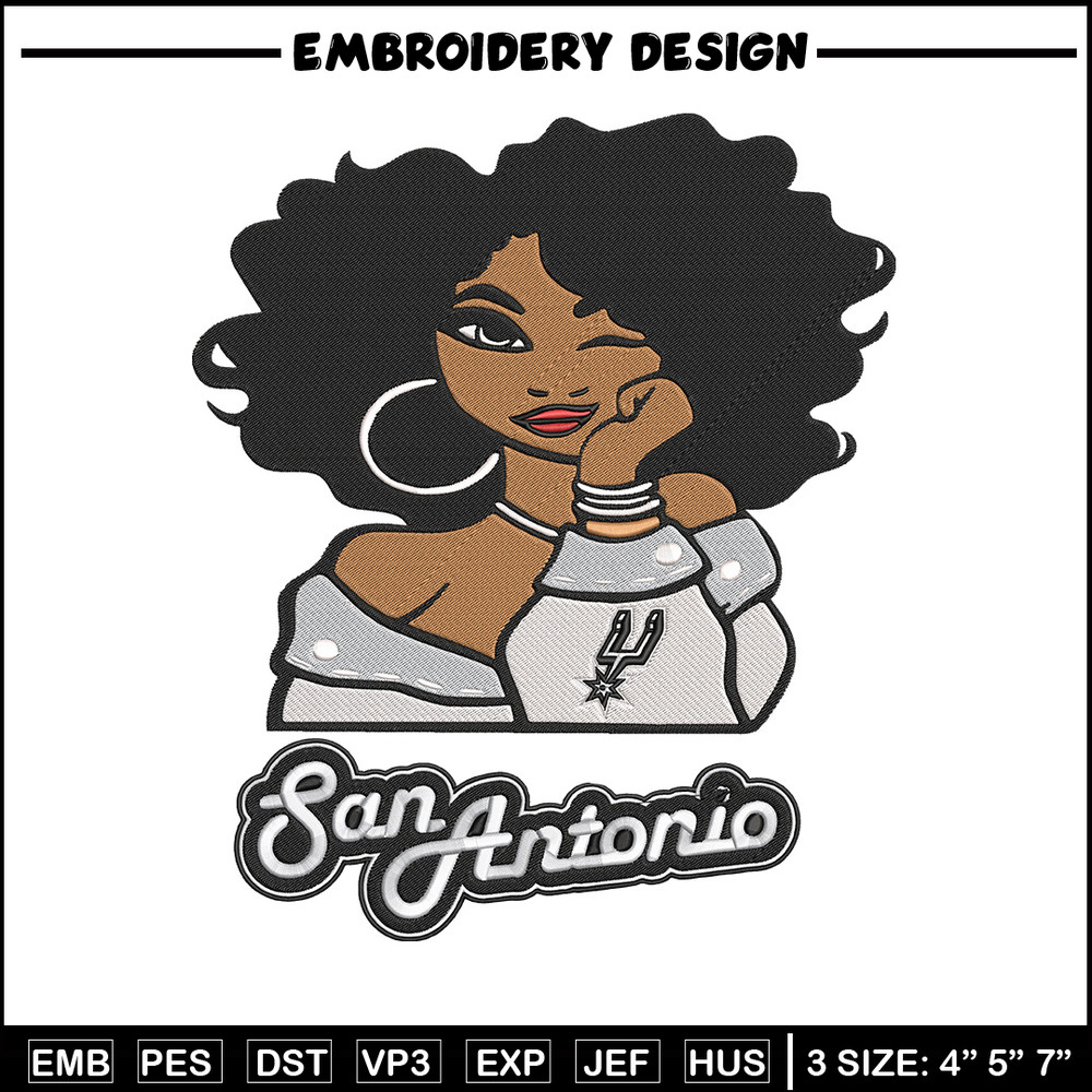 San Antonio Spurs girl embroidery design, NBA embroidery,Sport embroidery,Embroidery design,Logo sport embroidery.jpg