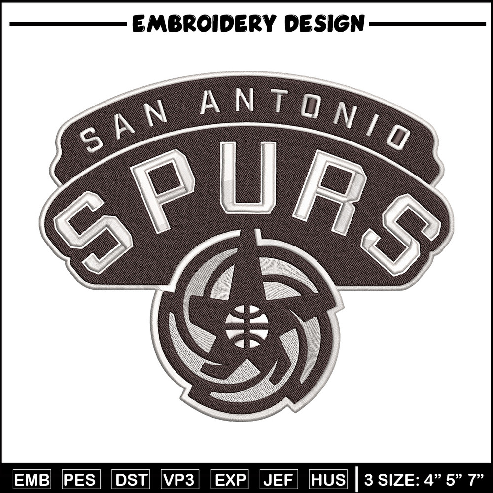 San Antonio Spurs logo embroidery design, NBA embroidery, Embroidery design, Logo sport embroidery, Sport embroidery.jpg