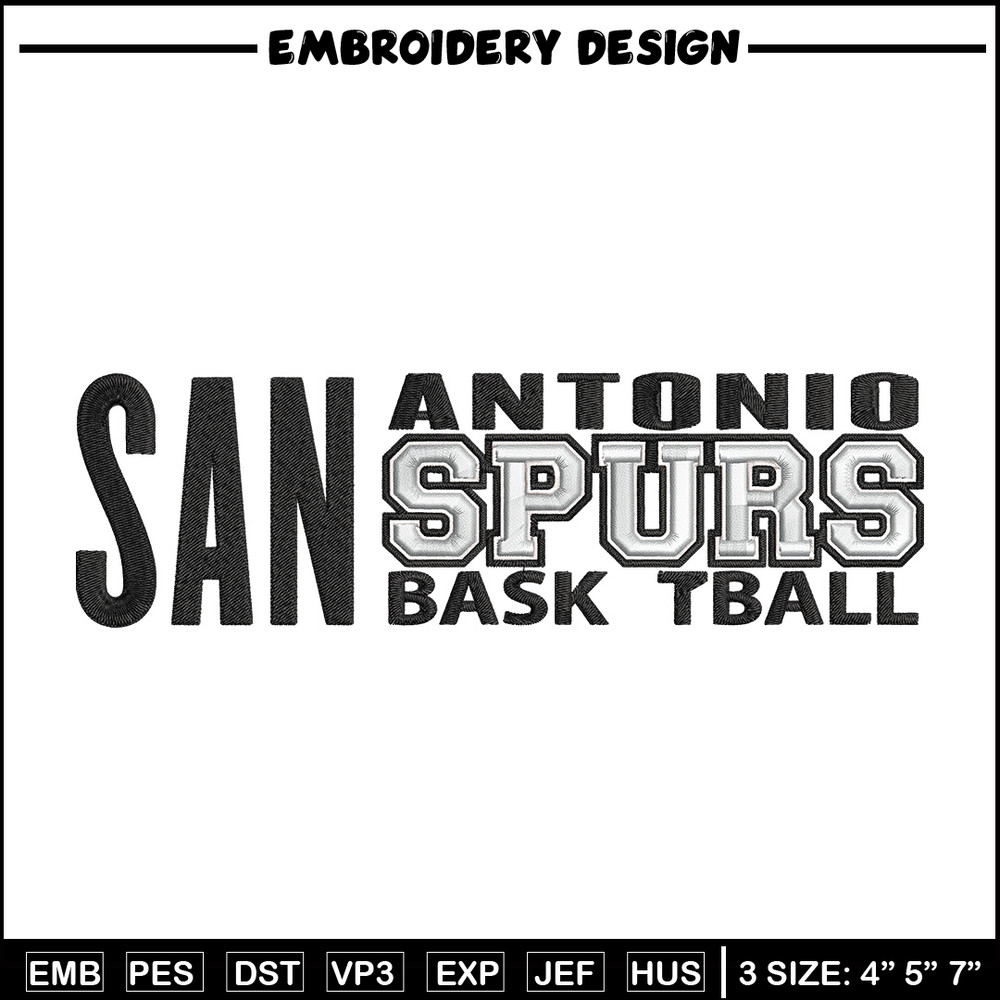 San Antonio Spurs logo embroidery design, NBA embroidery, Embroidery design,Logo sport embroidery, Sport embroidery.jpg