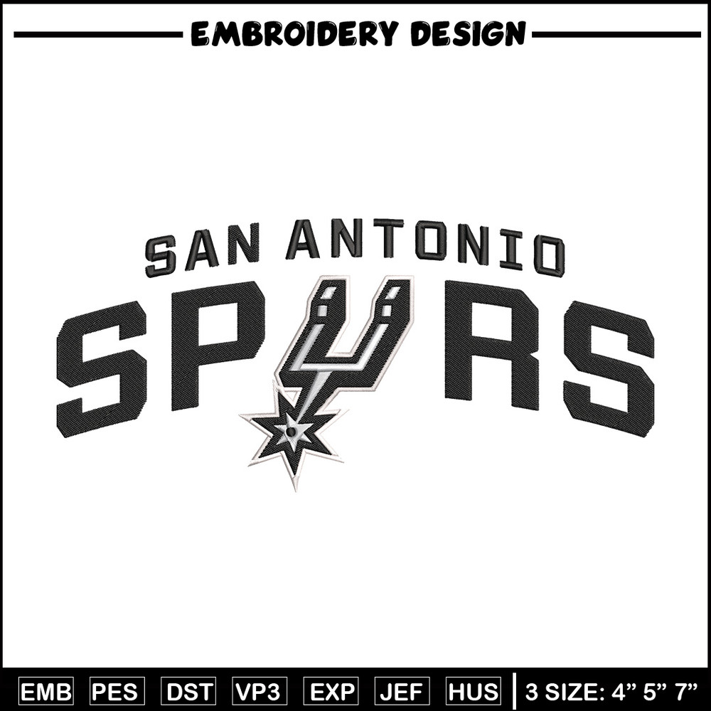 San Antonio Spurs Logo embroidery design, NBA embroidery, Sport embroidery, Embroidery design, Logo sport embroidery..jpg