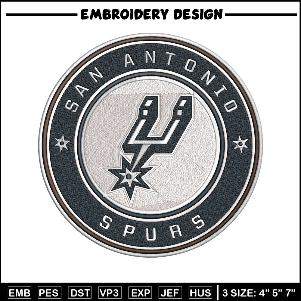 San Antonio Spurs logo embroidery design,NBA embroidery,Embroidery design, Logo sport embroidery, Sport embroidery.jpg