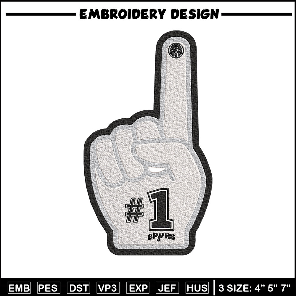San Antonio Spurs no 1 embroidery design, NBA embroidery, Embroidery design, Logo sport embroidery, Sport embroidery..jpg