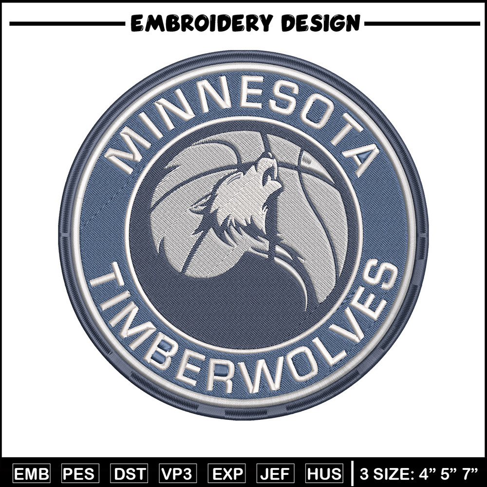 Timberwolves logo embroidery design, NBA embroidery, Sport embroidery, Embroidery design, Logo sport embroidery..jpg