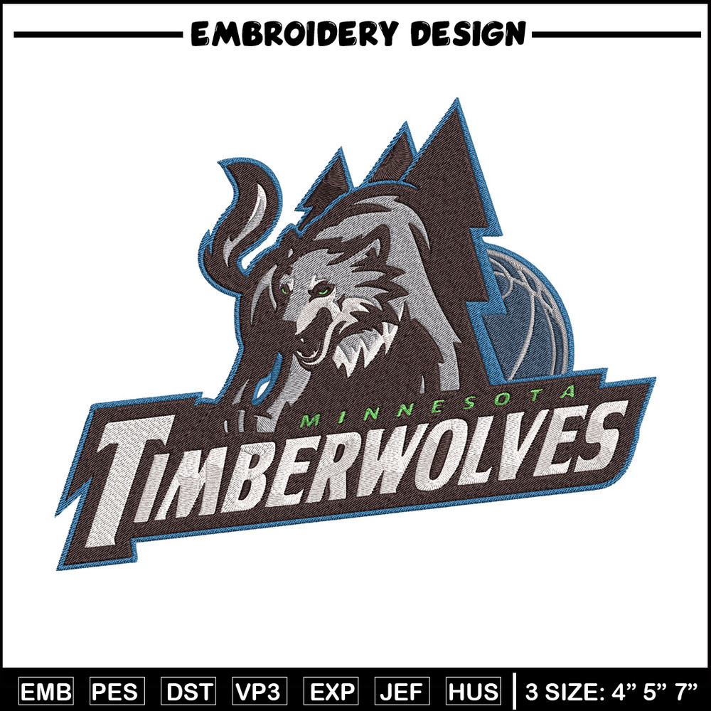 Timberwolves logo embroidery design, NBA embroidery, Sport embroidery, Embroidery design, Logo sport embroidery.jpg
