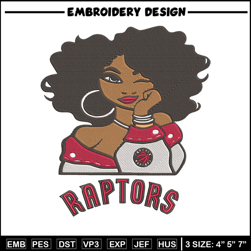 Toronto Raptors girl embroidery design, NBA embroidery, Sport embroidery,Embroidery design, Logo sport embroidery..jpg