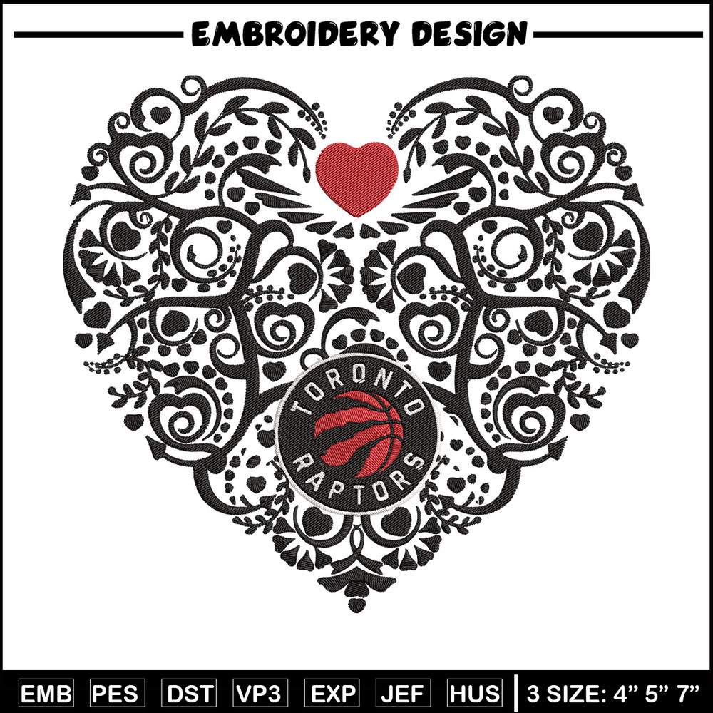 Toronto Raptors heart embroidery design, NBA embroidery, Sport embroidery,Embroidery design, Logo sport embroidery..jpg
