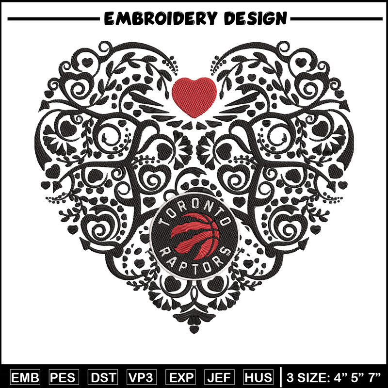 Toronto Raptors heart embroidery design, NBA embroidery, Sport embroidery,Embroidery design, Logo sport embroidery..jpg