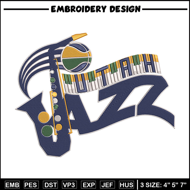 Utah Jazz logo embroidery design, NBA embroidery, Sport embroidery, Embroidery design, Logo sport embroidery.jpg