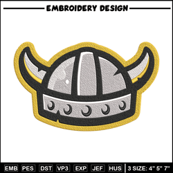 Viking helmet logo embroidery design, NCAA embroidery, Sport embroidery, logo sport embroidery, Embroidery design