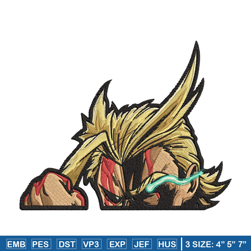All Might Embroidery Design, Mha Embroidery, Embroidery File, Anime Embroidery, Anime shirt, Digital download.jpg