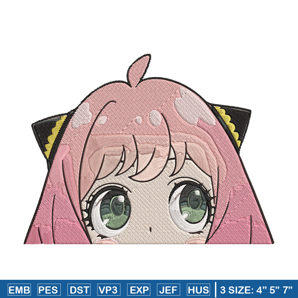 Anya Peek Embroidery Design, Spy x family Embroidery, Embroidery File, Anime Embroidery, Anime shirt, Digital download..jpg
