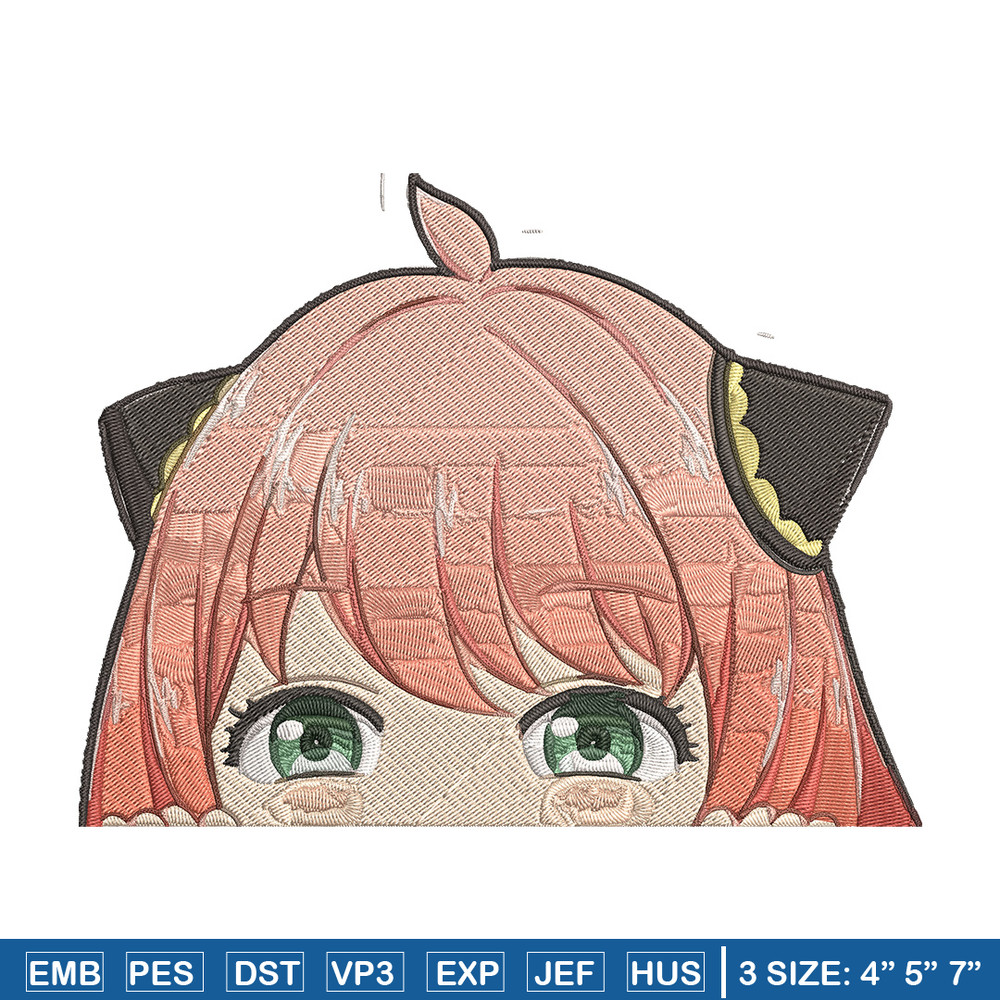 Anya Peek Embroidery Design, Spy x family Embroidery, Embroidery File, Anime Embroidery, Anime shirt, Digital download.jpg
