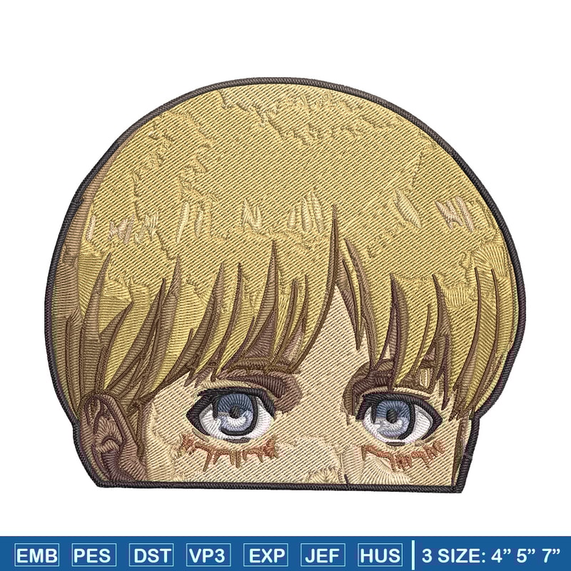 Armin Peeker Embroidery Design, Aot Embroidery, Embroidery File, Anime Embroidery, Anime shirt, Digital download..jpg