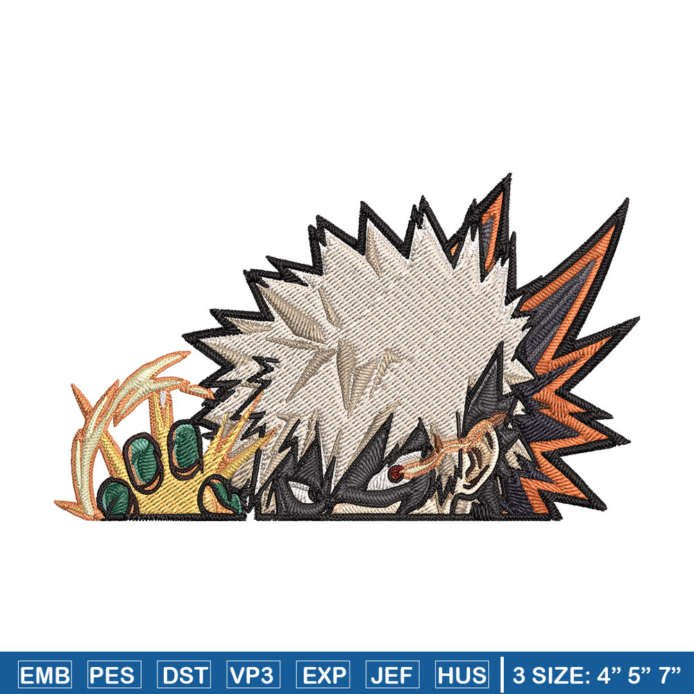 Bakugo Peeker Embroidery Design, Mha Embroidery, Embroidery File, Anime Embroidery, Anime shirt, Digital download..jpg