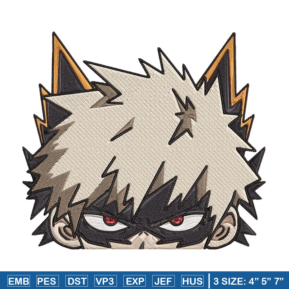 Bakugo Peeker Embroidery Design, Mha Embroidery, Embroidery File, Anime Embroidery, Anime shirt, Digital download.jpg