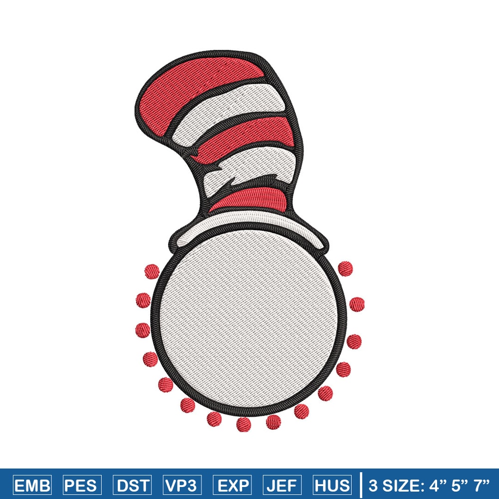 Cat In The Hat Embroidery Design, Cat In The Hat Embroidery, Embroidery File, logo shirt, Digital download..jpg