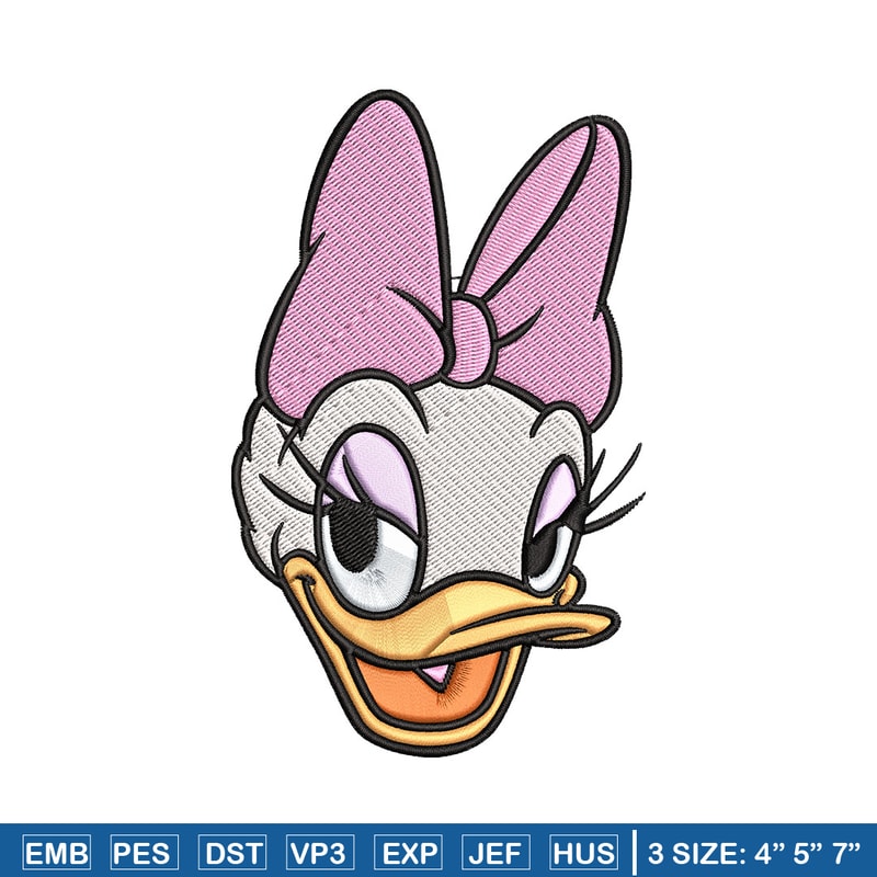 Daisy Duck Embroidery Design, Disney Embroidery, Embroidery design, cartoon shirt, Embroidery File, Digital download..jpg