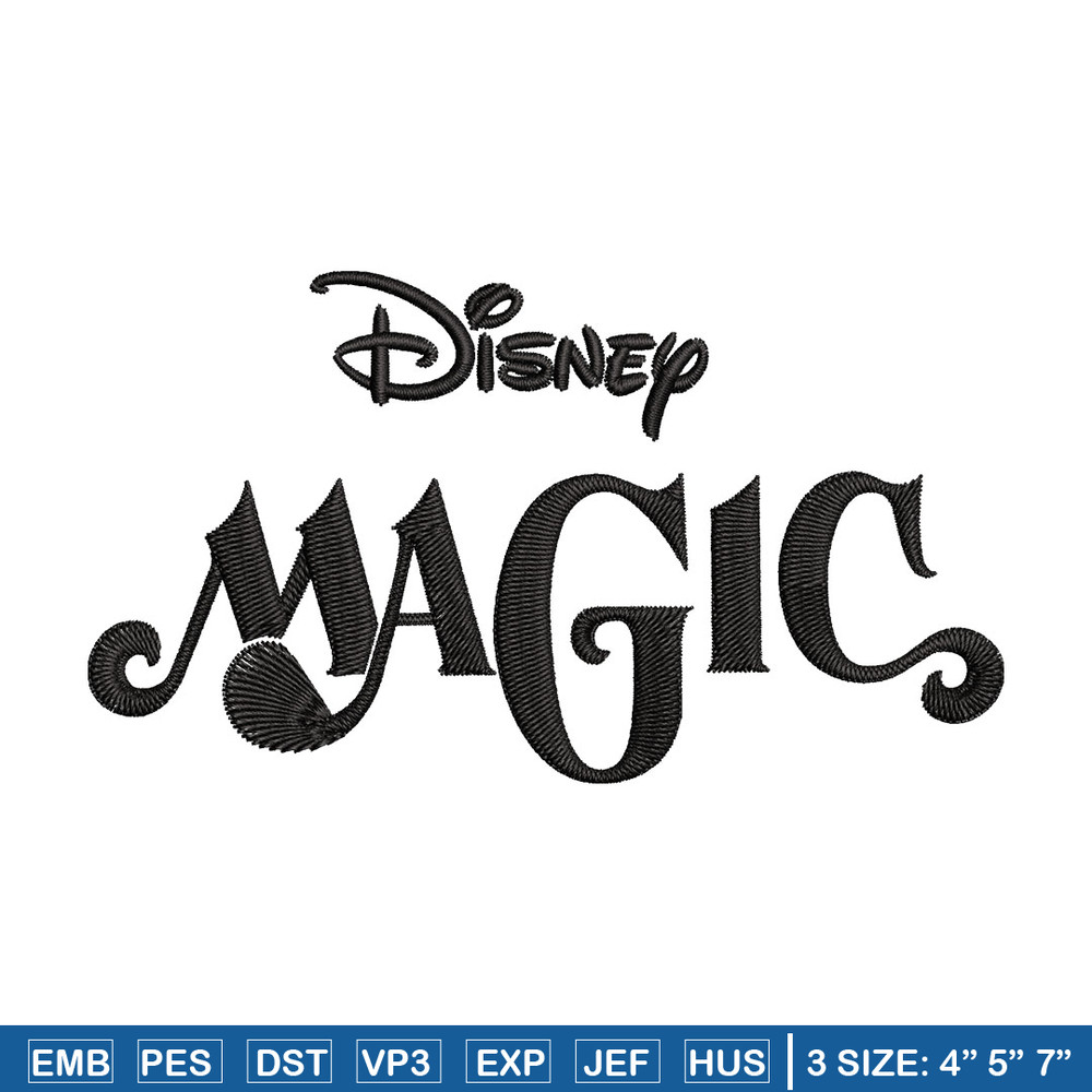 Disney Magic Embroidery Design, Disney logo Embroidery, Embroidery File, Embroidery design, Digital download..jpg