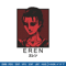 Eren poster Embroidery Design, Aot Embroidery,Embroidery File, Anime Embroidery, Anime shirt, Digital download..jpg