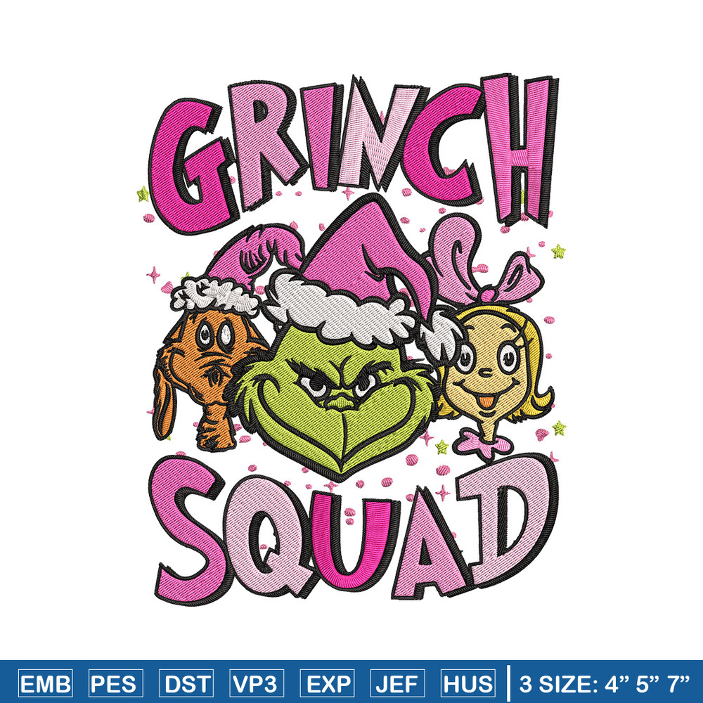 Grinch squad Embroidery Design, Grinch Embroidery, Embroidery File, Chrismas Embroidery, Anime shirt, Digital download.jpg