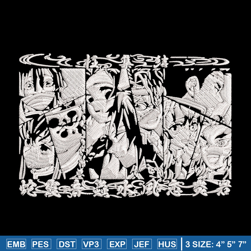 Hashira poster Embroidery Design, Demon slayer Embroidery, Embroidery File, Anime Embroidery, Digital download.jpg