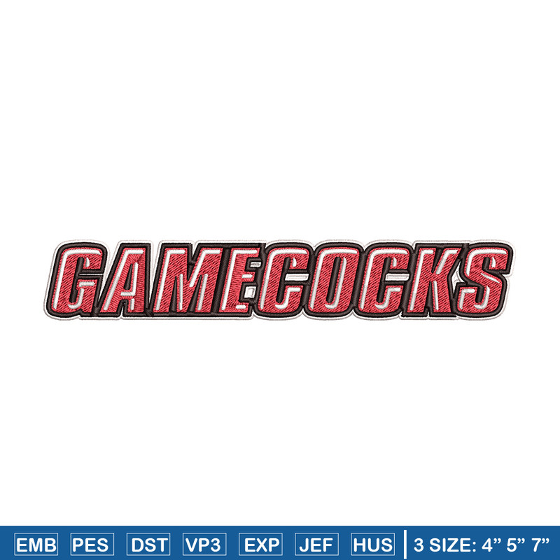 Gamecock logo embroidery design, Logo embroidery, Sport embroidery, logo sport embroidery, Embroidery design.jpg