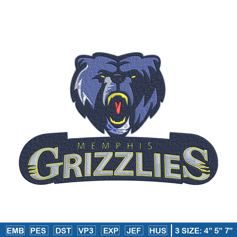 Memphis Grizzlies logo embroidery design, NBA embroidery, Sport embroidery,Embroidery design, Logo sport embroidery..jpg