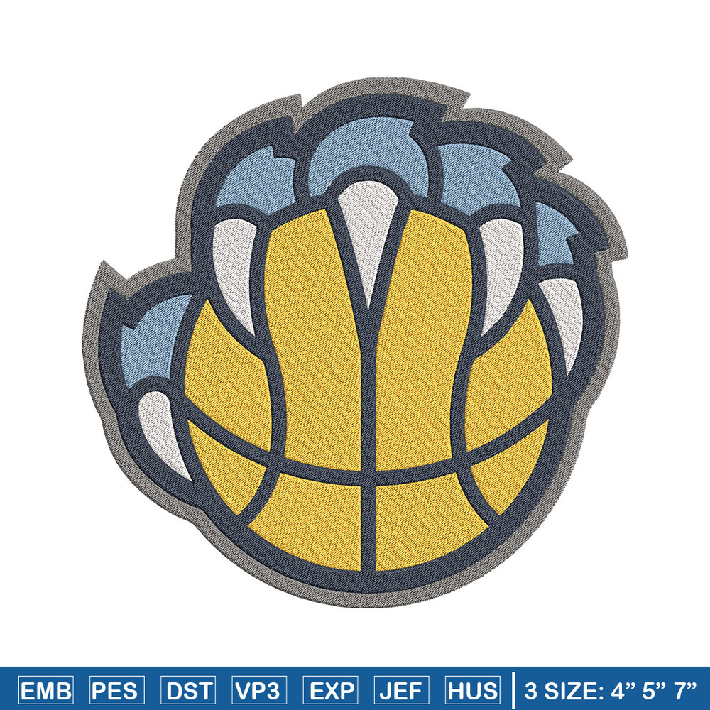 Memphis Grizzlies logo embroidery design, NBA embroidery, Sport embroidery,Embroidery design,Logo sport embroidery..jpg