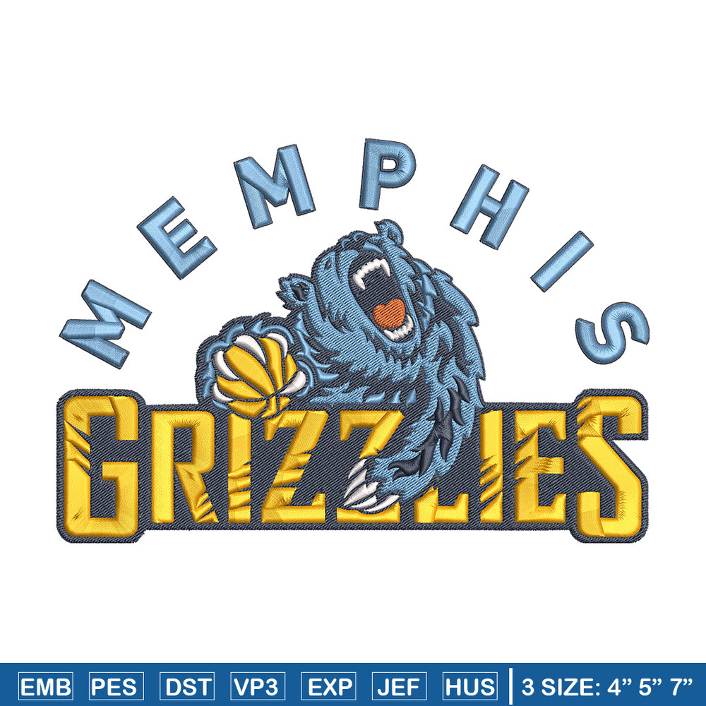 Memphis Grizzlies logo embroidery design, NBA embroidery,Sport embroidery,Embroidery design, Logo sport embroidery..jpg