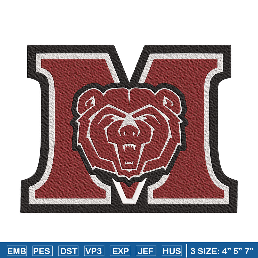 Missouri State logo embroidery design, MLB embroidery, Embroidery design, Logo sport embroidery, Sport embroidery.jpg