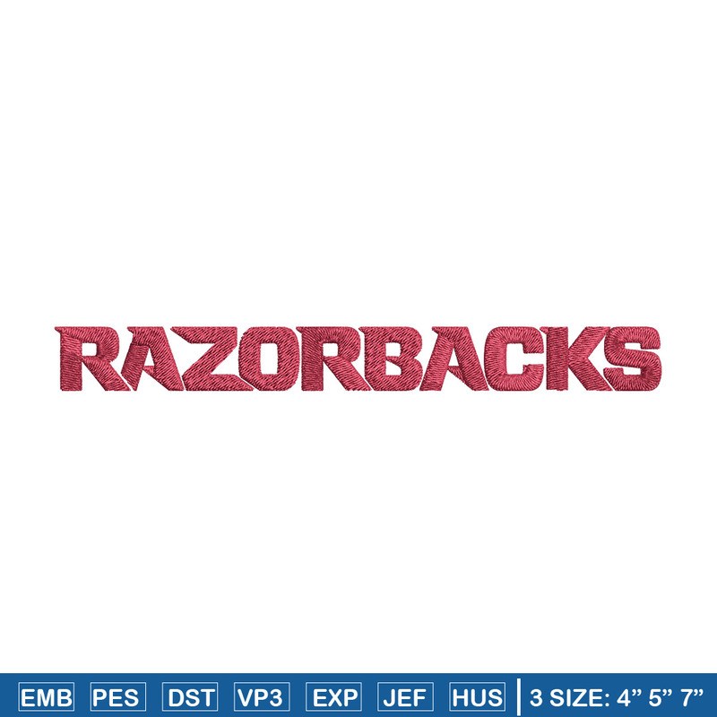 Razorbacks Logo embroidery design, Logo embroidery, Sport embroidery, logo sport embroidery, Embroidery design.jpg