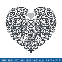 San Antonio Spurs heart embroidery design, NBA embroidery,Sport embroidery,Embroidery design,Logo sport embroidery