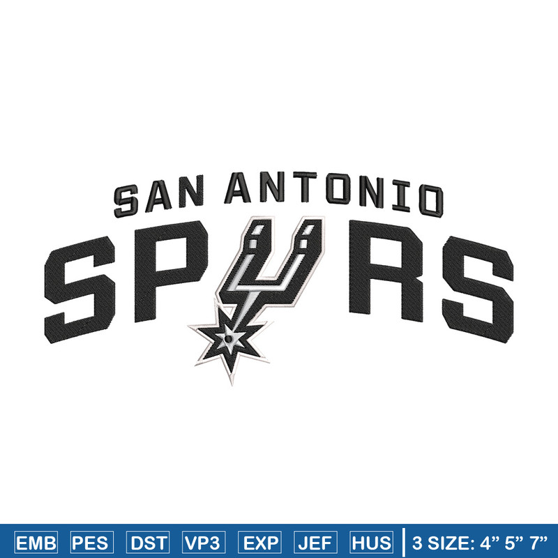 San Antonio Spurs Logo embroidery design, NBA embroidery, Sport embroidery, Embroidery design, Logo sport embroidery..jpg