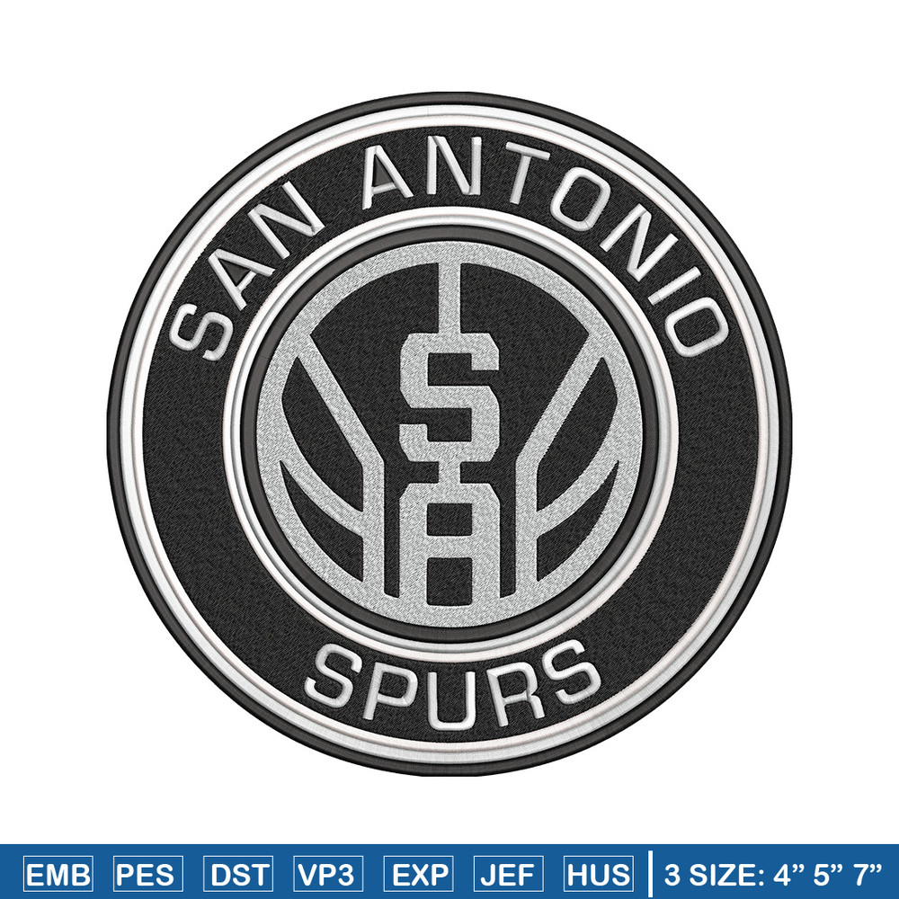 San Antonio Spurs logo embroidery design, NBA embroidery,Embroidery design, Logo sport embroidery, Sport embroidery..jpg