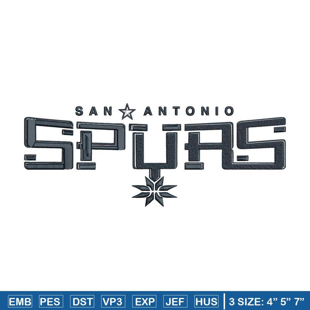 San Antonio Spurs logo embroidery design,NBA embroidery, Embroidery design, Logo sport embroidery, Sport embroidery.jpg