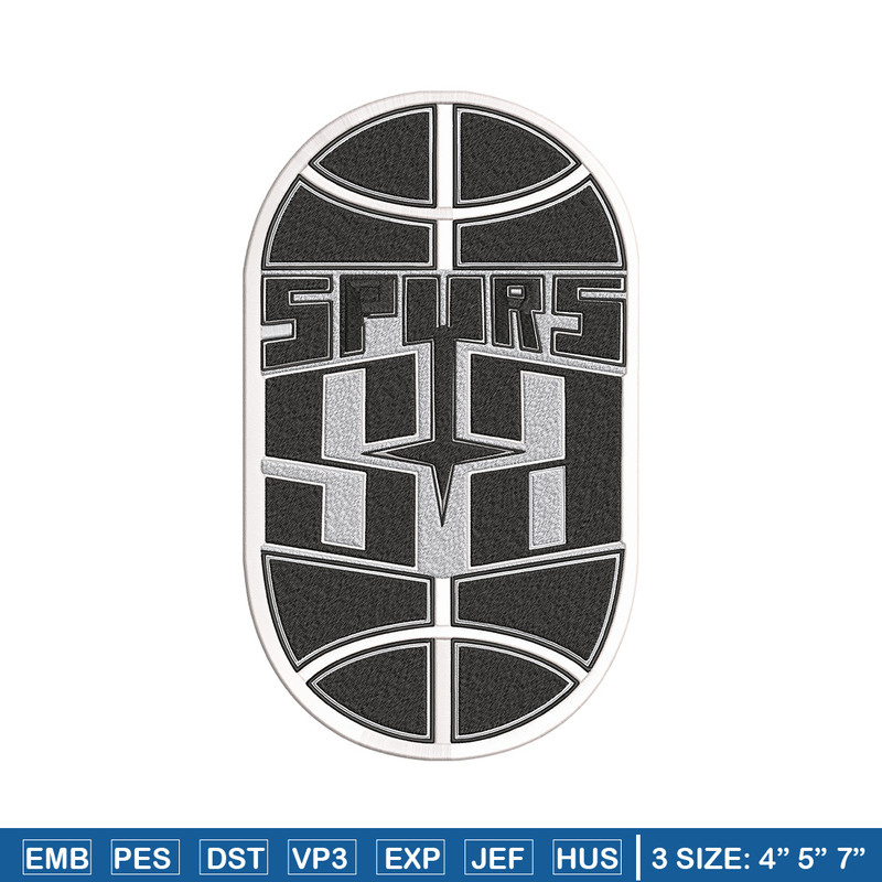 San Antonio Spurs logo embroidery design,NBA embroidery,Embroidery design, Logo sport embroidery, Sport embroidery..jpg