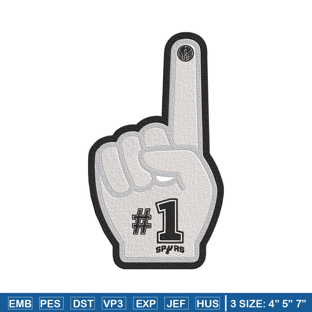 San Antonio Spurs no 1 embroidery design, NBA embroidery, Embroidery design, Logo sport embroidery, Sport embroidery..jpg