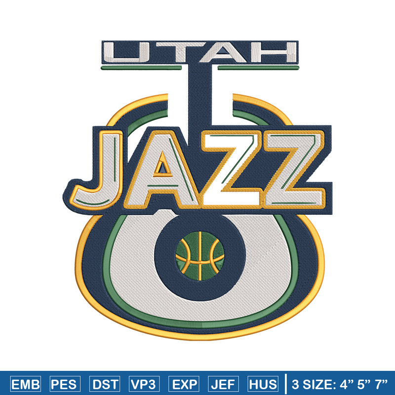 Utah Jazz logo embroidery design, NBA embroidery,Sport embroidery,Embroidery design, Logo sport embroidery.jpg