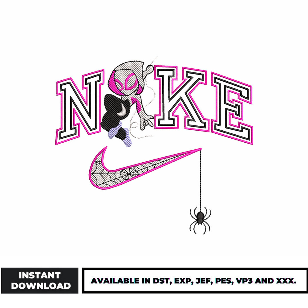 Nike spider gwen embroidery design